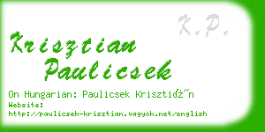 krisztian paulicsek business card